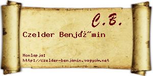 Czelder Benjámin névjegykártya