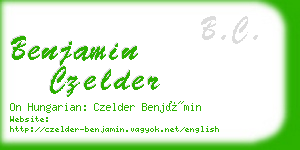 benjamin czelder business card